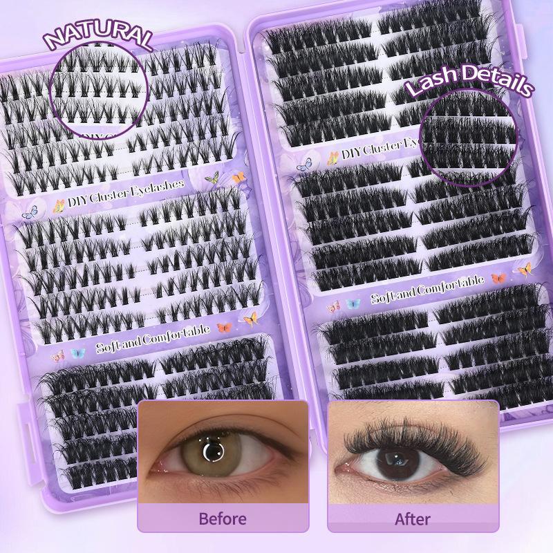 Eyelash Extension Single Lash - 3D пушистые завитые накладные ресницы в