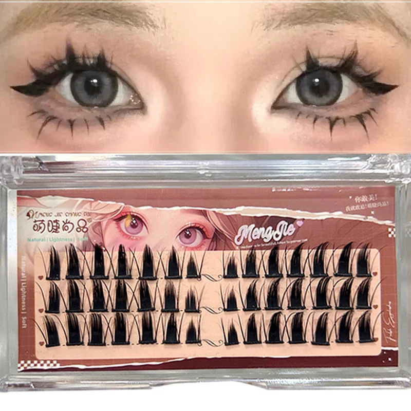 Eyelash Extension Single Lash - Накладные ресницы «Маленький дьявол», горячая манга,