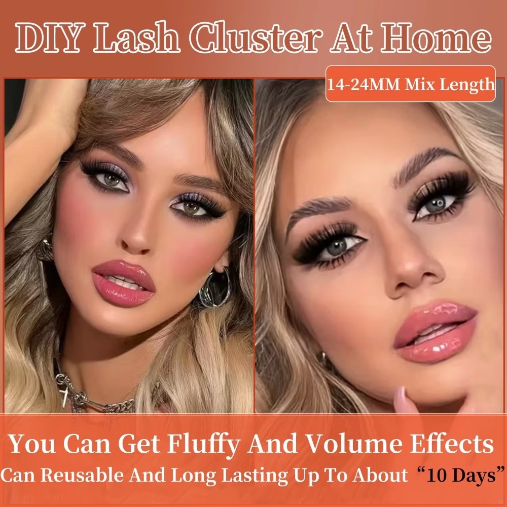 Eyelash Extension Mega Volume - Долговечные накладные ресницы D-изгиб, мега-объем, 10-24