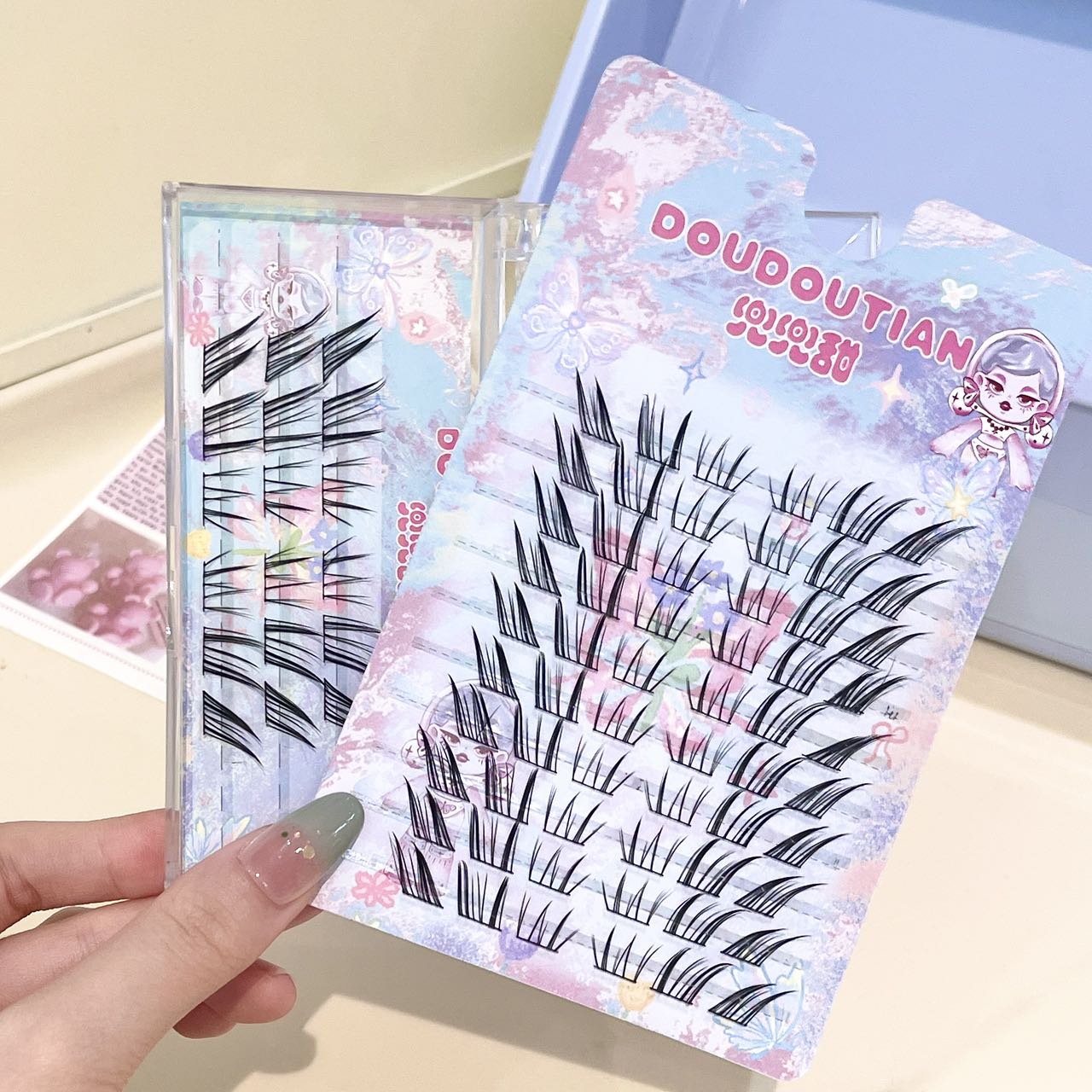 Накладные ресницы Doudoutian C – обзор и цена Eyelash Extension Natural