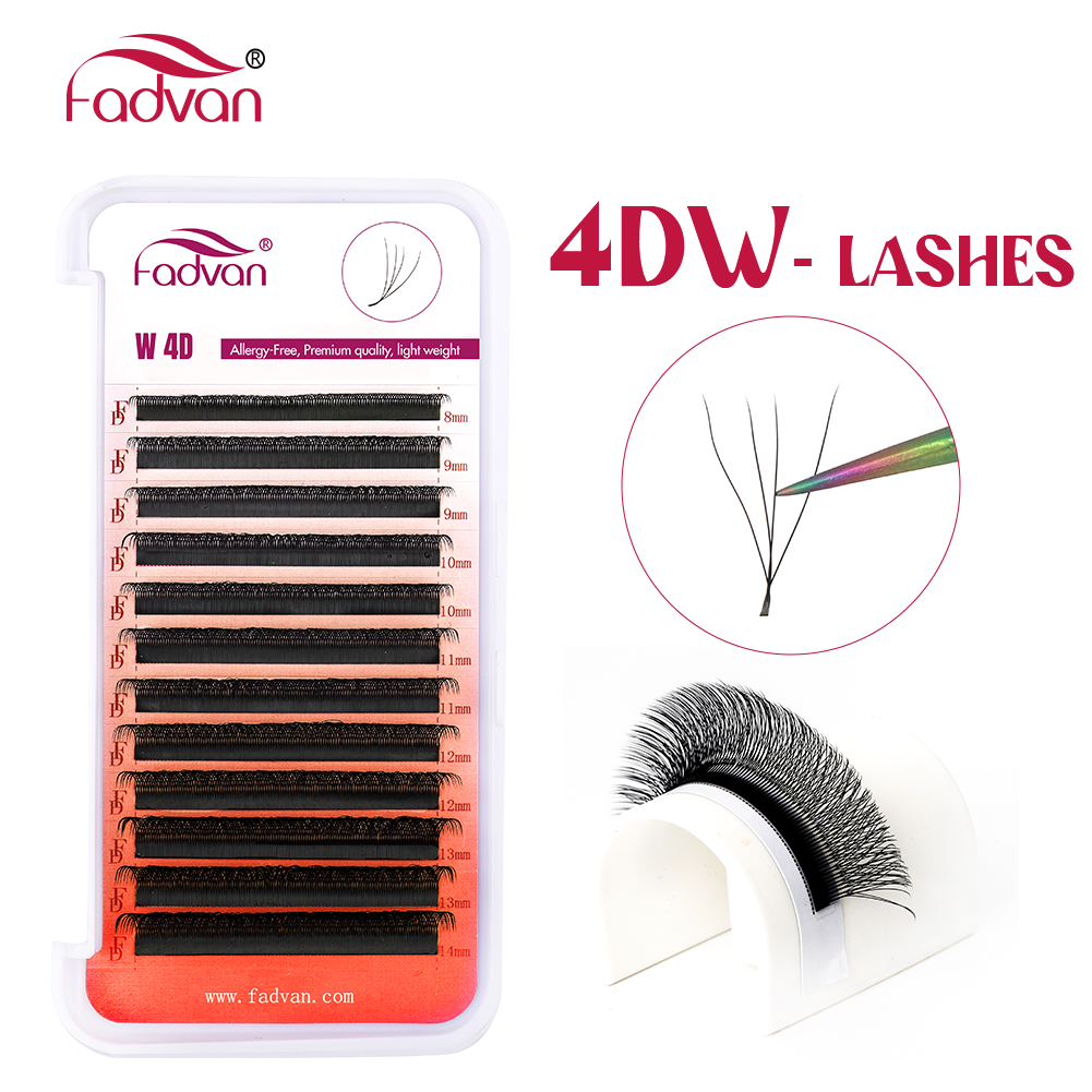 FADVAN 4D W-образный готовый о – обзор и цена Eyelash Extension Volume Styles