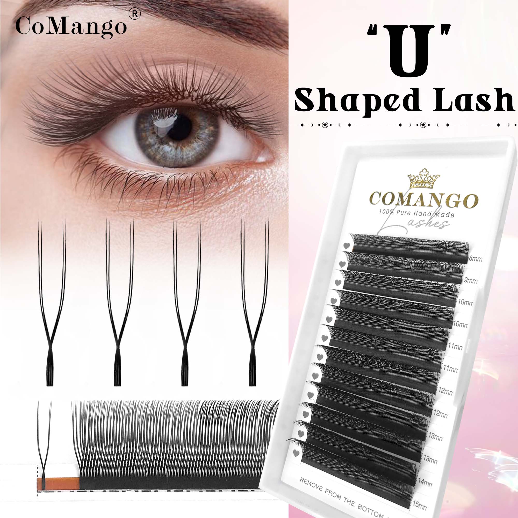 CoMango U-образный параллельны – обзор и цена Eyelash Extension Volume Styles