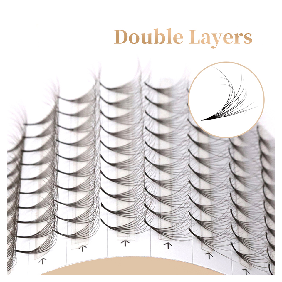 Двухслойные накладные ресницы  – обзор и цена Eyelash Extension Mega Volume