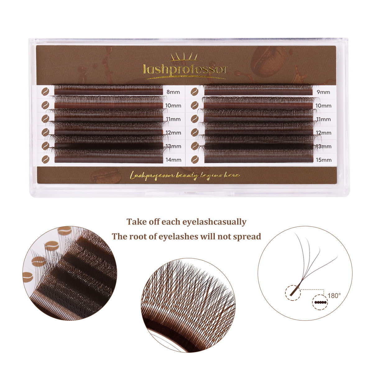 Lashprofessor Коричневый 4D W- – обзор и цена Eyelash Extension Volume Styles